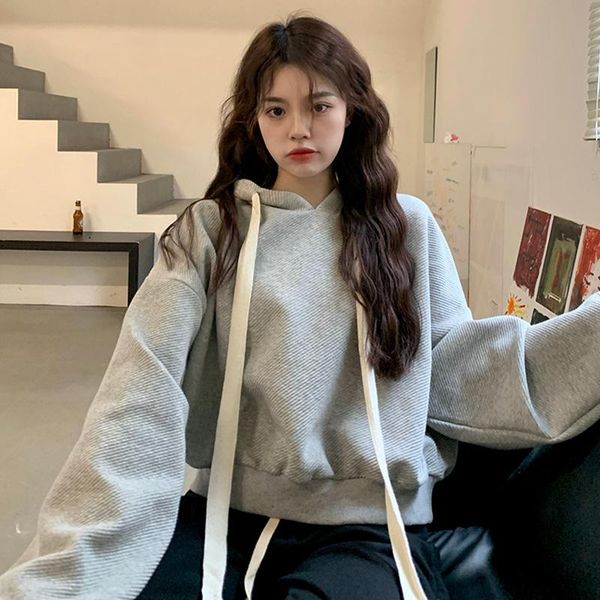 women's hoodies & sweatshirts grey hoodie spring autumn 2021 loose bf lazy style small man versatile long sleeved top, Black
women's hoodies & sweatshirts grey hoodie spring autumn 2021 loose bf lazy style small man versatile long sleeved top, Black
