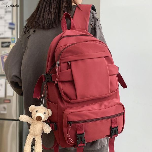 backpack dcimor large capacity multiple pockets waterproof nylon couples solid color eye-splice lapschoolbag
backpack dcimor large capacity multiple pockets waterproof nylon couples solid color eye-splice lapschoolbag