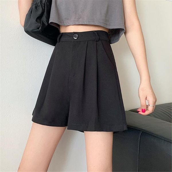 women's shorts women summer button knee-length black wide-leg loose drape korean-style casual office bf street wear fashion simple, White;black
women's shorts women summer button knee-length black wide-leg loose drape korean-style casual office bf street wear fashion simple, White;black