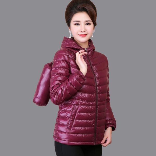 down 90% white duck jacket autumn winter middle-aged women ultra light hooded slim down coat female parkas plus size 6xl, Black
down 90% white duck jacket autumn winter middle-aged women ultra light hooded slim down coat female parkas plus size 6xl, Black