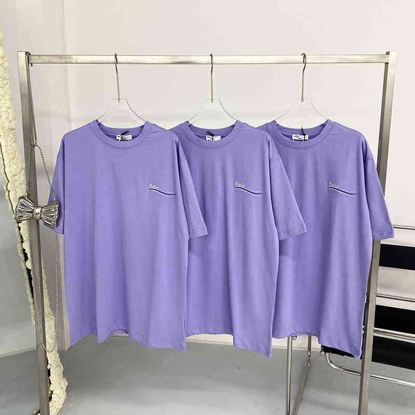 spring and summer new wave t-shirt b embroidery short sleeve taro purple loose men's and women's half sleeve clothing sale, White
spring and summer new wave t-shirt b embroidery short sleeve taro purple loose men's and women's half sleeve clothing sale, White