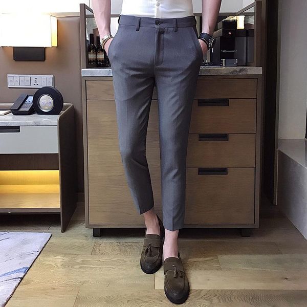 men's suits & blazers high-quality solid color trendy small trousers slim-fit small-foot casual pants nine-point suit, White;black
men's suits & blazers high-quality solid color trendy small trousers slim-fit small-foot casual pants nine-point suit, White;black