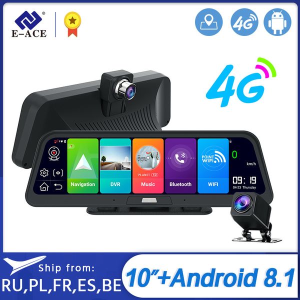 e-ace d16 car dvr 10.0 inch dash camera 4g android 8.1 dvrs gps navigation fhd 1080p video recorder dual lens dashcam with adas
e-ace d16 car dvr 10.0 inch dash camera 4g android 8.1 dvrs gps navigation fhd 1080p video recorder dual lens dashcam with adas