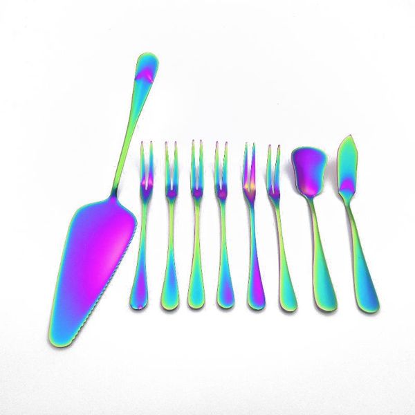 forks stainless steel knife butter scoop shovel flatware set fruit fork dinnerware for cake and dessert cutlery 9pcs/set
forks stainless steel knife butter scoop shovel flatware set fruit fork dinnerware for cake and dessert cutlery 9pcs/set