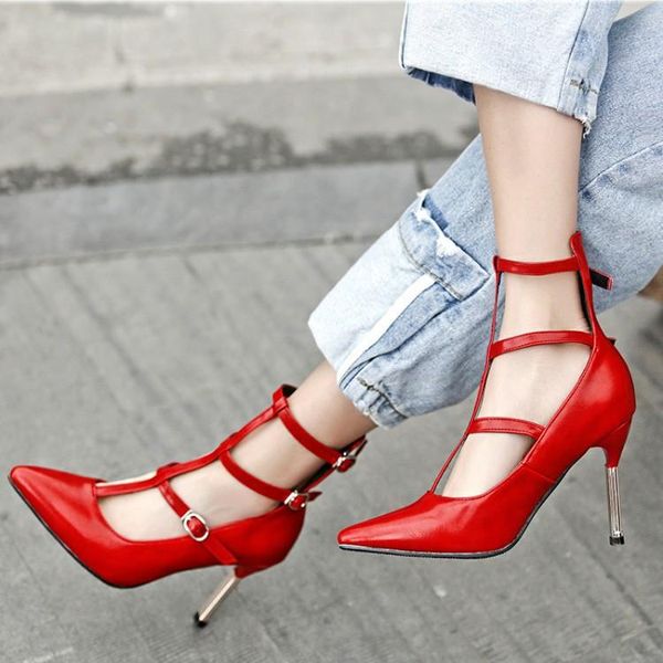 gladiator shoes women stiletto thin high heel pumps t tied buckle strap cut out rome party dress office ladies shoe, Black
gladiator shoes women stiletto thin high heel pumps t tied buckle strap cut out rome party dress office ladies shoe, Black