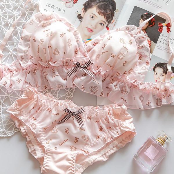 women's panties ruffles bra & brief sets cute grids bowknot maiden japanese lolita soft sister sweet no rims underwear cotton crotch br, Black;pink
women's panties ruffles bra & brief sets cute grids bowknot maiden japanese lolita soft sister sweet no rims underwear cotton crotch br, Black;pink