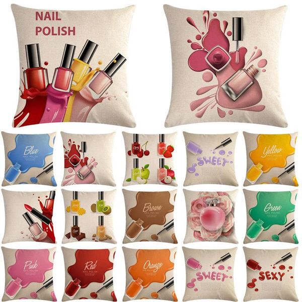 cushion/decorative pillow 1 pcs nail polish pattern cotton linen throw cushion cover car home sofa bed decorative pillowcase funda cojin 406
cushion/decorative pillow 1 pcs nail polish pattern cotton linen throw cushion cover car home sofa bed decorative pillowcase funda cojin 406