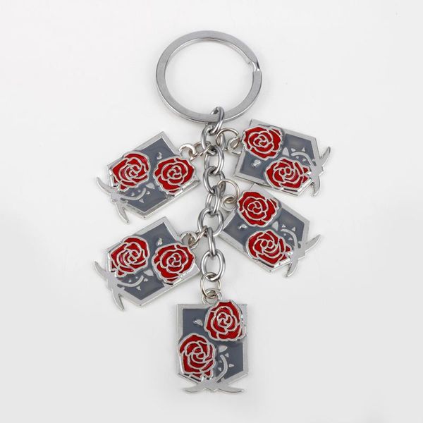 keychains anime attack on titan keychain trainee survey corps military garrison regiment rose logo pendant key chain car keyring, Silver
keychains anime attack on titan keychain trainee survey corps military garrison regiment rose logo pendant key chain car keyring, Silver