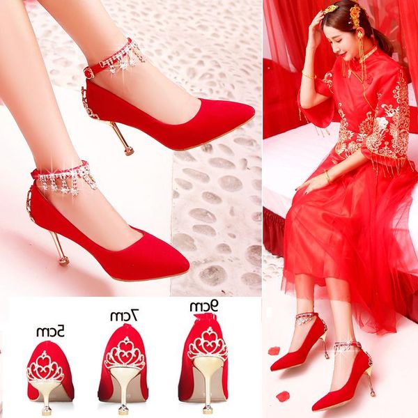 dress shoes xiuhe wedding women 2021 red high heeled middle heel thin toast korean bridal, Black
dress shoes xiuhe wedding women 2021 red high heeled middle heel thin toast korean bridal, Black