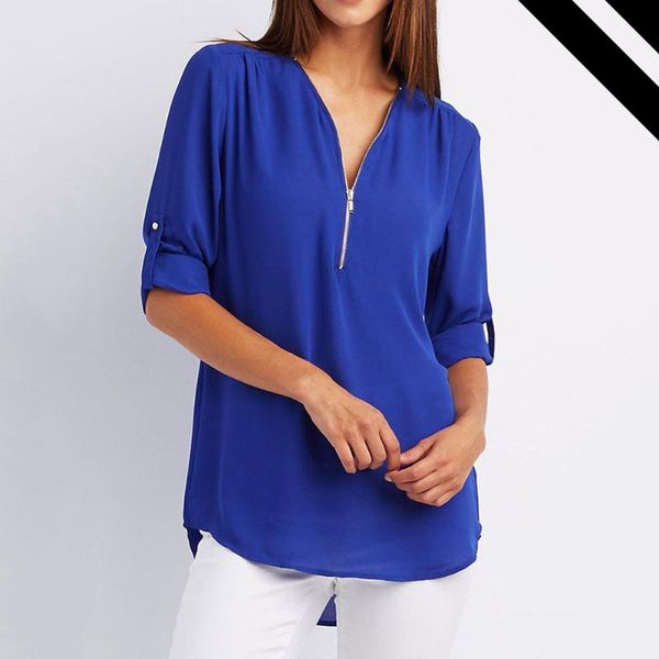 women's blouses & shirts 2021 european style autumn women casual long sleeve v-neck blouse loose plus size zipper chiffon shirt 4xl 5xl, White
women's blouses & shirts 2021 european style autumn women casual long sleeve v-neck blouse loose plus size zipper chiffon shirt 4xl 5xl, White