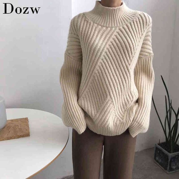 jumper turtleneck women solid knitted sweaters pullover casual loose full sleeve female sweater pull femme clothing 210414, White;black
jumper turtleneck women solid knitted sweaters pullover casual loose full sleeve female sweater pull femme clothing 210414, White;black