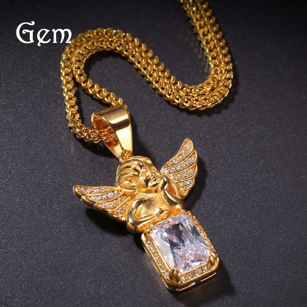 chain hip hop baby angel titanium steel pendant gold plated diamond men's simple trend clavicle, Silver
chain hip hop baby angel titanium steel pendant gold plated diamond men's simple trend clavicle, Silver