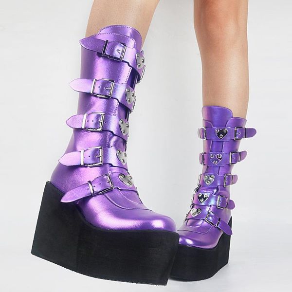 boots gigifox brand fashion gothic street cool wedges women shoes buckles big size 43 purple chunky platform motorcycles, Black
boots gigifox brand fashion gothic street cool wedges women shoes buckles big size 43 purple chunky platform motorcycles, Black