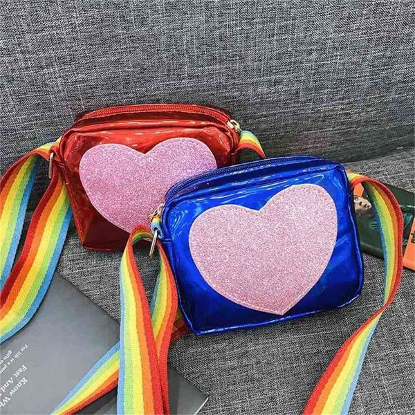 fashion cute glitter heart printed children's bag lovely one-shoulder rainbow strap pu leather messenger bags kids girls mini square pu, Black
fashion cute glitter heart printed children's bag lovely one-shoulder rainbow strap pu leather messenger bags kids girls mini square pu, Black