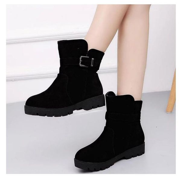 boots women cotton fleece-lining insulated buckle neutral shoes fashion faux fur winter warming casual, Black
boots women cotton fleece-lining insulated buckle neutral shoes fashion faux fur winter warming casual, Black
