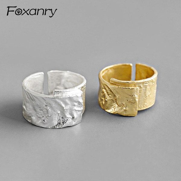 cluster rings foxanry minimalist 925 sterling silver couples charm women girl irregular jewelry fashion party accessories gifts, Golden;silver
cluster rings foxanry minimalist 925 sterling silver couples charm women girl irregular jewelry fashion party accessories gifts, Golden;silver