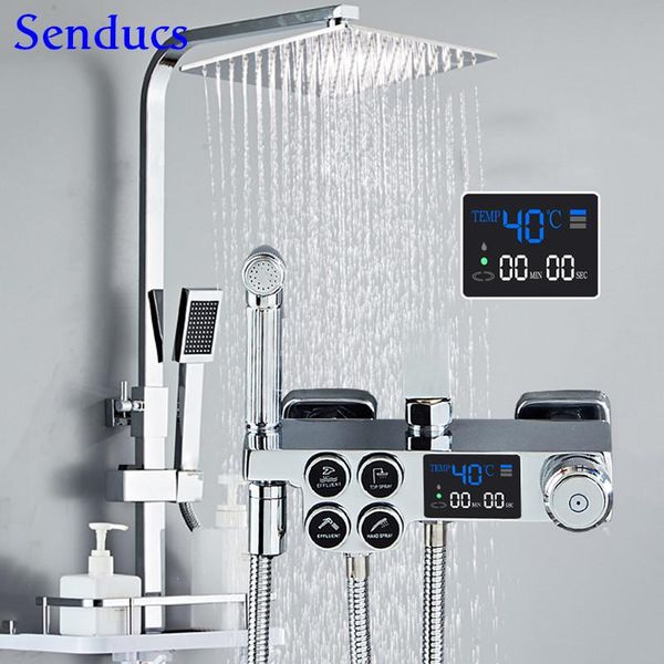 digital shower set senducs chrome bathtub faucet rainfall thermostatic press handle bathroom mixer sets
digital shower set senducs chrome bathtub faucet rainfall thermostatic press handle bathroom mixer sets