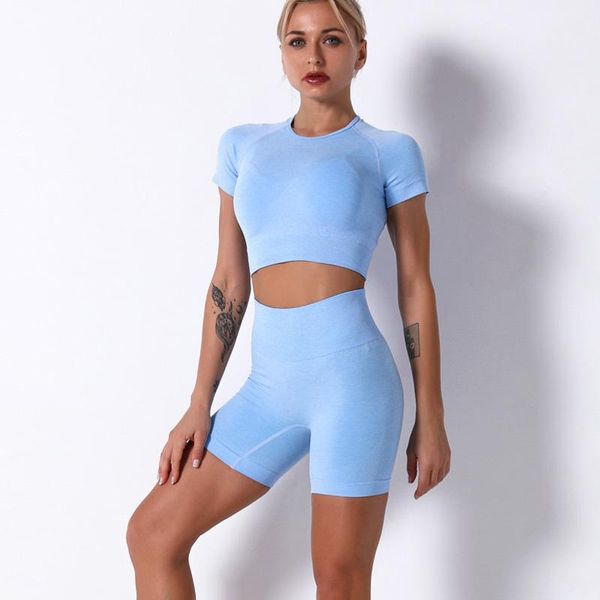 yoga outfit 2 pcs women set gym short sleeve crop seamless shorts push up pants exercise workout running suit athletic sportswear
yoga outfit 2 pcs women set gym short sleeve crop seamless shorts push up pants exercise workout running suit athletic sportswear
