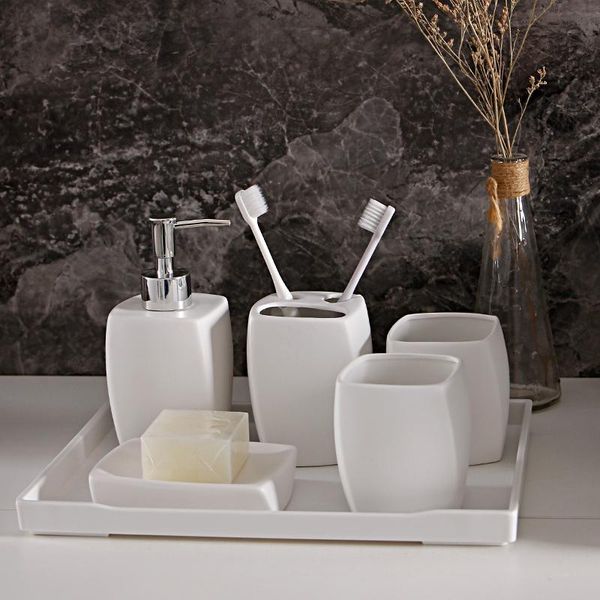 geometric irregular white ceramic bathroom 5pcs/set melamine tray soap dispenser/toothbrush holder/shower gel bottle/soap dish k bath access
geometric irregular white ceramic bathroom 5pcs/set melamine tray soap dispenser/toothbrush holder/shower gel bottle/soap dish k bath access