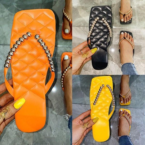 ladies outdoor flat slides female slippers soft beaded pinch sandals fashion women's home flip flops casual beach big size shoes, Black
ladies outdoor flat slides female slippers soft beaded pinch sandals fashion women's home flip flops casual beach big size shoes, Black