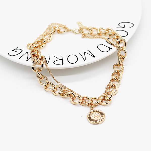 layered punk chain neck chains for women vintage exaggerated golden hoop metal necklace 2021 clavicle jewelry, Silver
layered punk chain neck chains for women vintage exaggerated golden hoop metal necklace 2021 clavicle jewelry, Silver