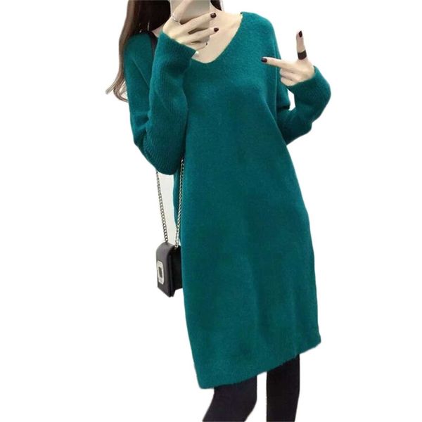 sweater dress women autumn winter korean fashion v neck loose irregular long sleeve mini knitted dresses feminina lr883 210531, Black;gray
sweater dress women autumn winter korean fashion v neck loose irregular long sleeve mini knitted dresses feminina lr883 210531, Black;gray
