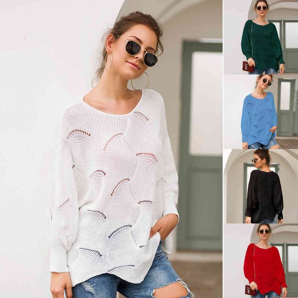 women's sweaters long sleeve women hollow out knitted sweater winter casual loose irregular pullovers, White;black
women's sweaters long sleeve women hollow out knitted sweater winter casual loose irregular pullovers, White;black