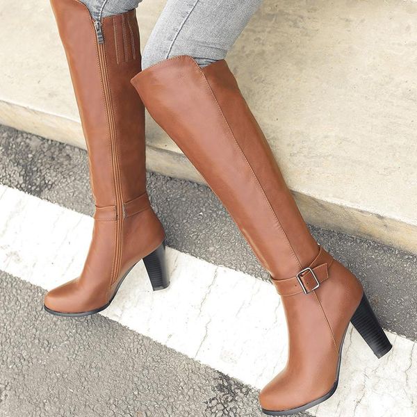 boots winter autumn knee high women knight large size heels platform zipper fashion buckle ladies shoes, Black
boots winter autumn knee high women knight large size heels platform zipper fashion buckle ladies shoes, Black
