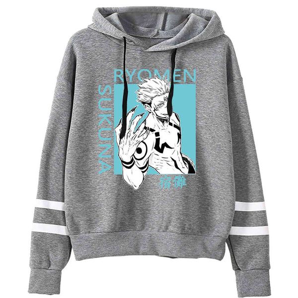 men's hoodies jujutsu kaisen women pullovers hoodies sweatshirts sukuna print anime hoody streetwear striped y0319, Black
men's hoodies jujutsu kaisen women pullovers hoodies sweatshirts sukuna print anime hoody streetwear striped y0319, Black