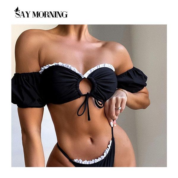 two-piece suits say morning 2021 off shoulder frilled ruffled bikini women swimwear female swimsuit two-pieces set
two-piece suits say morning 2021 off shoulder frilled ruffled bikini women swimwear female swimsuit two-pieces set