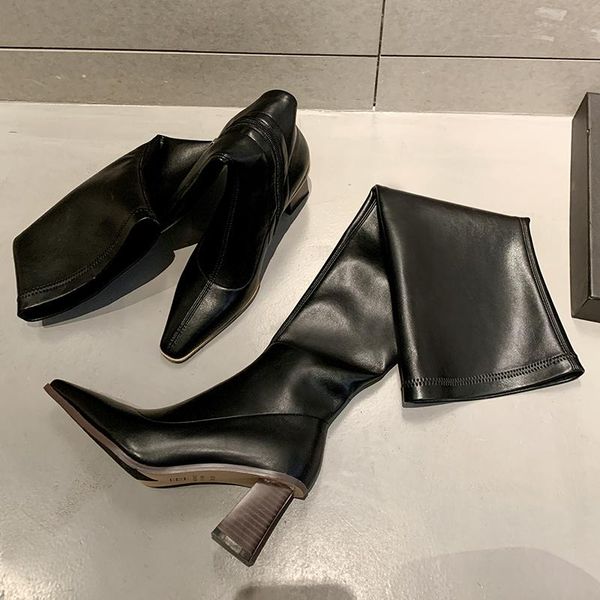 boots plus size modern women's high stretch fabric woman shoes on heels slip winter thigh botines, Black
boots plus size modern women's high stretch fabric woman shoes on heels slip winter thigh botines, Black