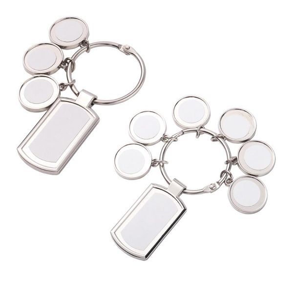 keychains 3 circles sublimation blanks rectangle transfer with metal round key rings for heat press, Silver
keychains 3 circles sublimation blanks rectangle transfer with metal round key rings for heat press, Silver