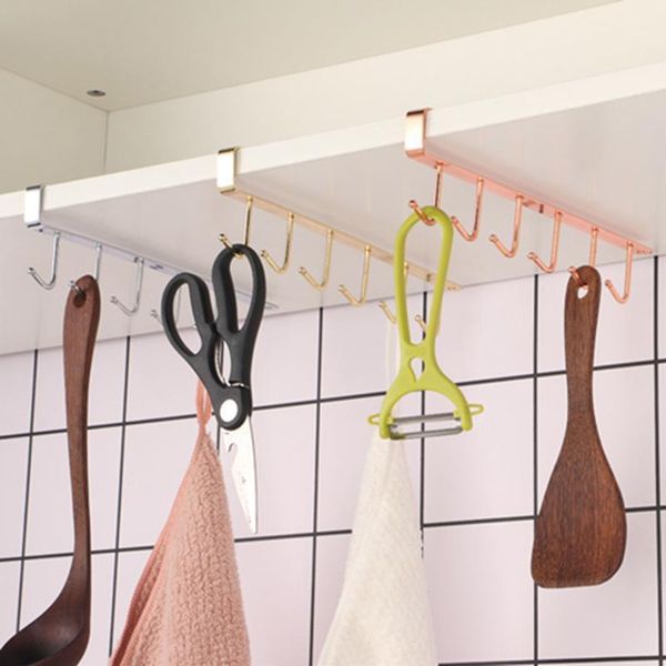 storage holders 6 hooks metal under shelf mug cup cupboard kitchen organizer hanging rack holder & rails
storage holders 6 hooks metal under shelf mug cup cupboard kitchen organizer hanging rack holder & rails