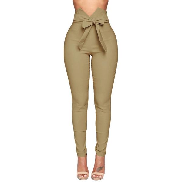 women's pants & capris women solid color high waist bow-knot trousers ladies casual slim pencil womyh0006, Black;white
women's pants & capris women solid color high waist bow-knot trousers ladies casual slim pencil womyh0006, Black;white