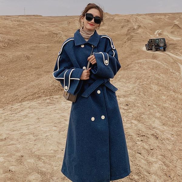 coat female haze blue woolen wool long style 2021 winter korean loose over the knee plus cotton women jacket1k women's & blends, Black
coat female haze blue woolen wool long style 2021 winter korean loose over the knee plus cotton women jacket1k women's & blends, Black