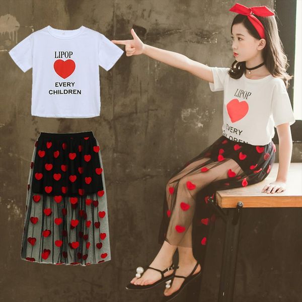 teen kids girls clothes set letter heart shape short sleeve t shirt tulle dress outfits cartoon printing children, White
teen kids girls clothes set letter heart shape short sleeve t shirt tulle dress outfits cartoon printing children, White