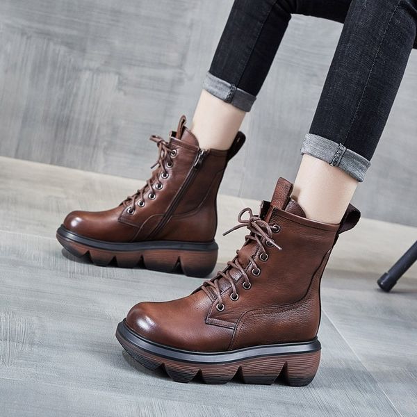 boots genuine leather ankle boots for women zip toe round foot shoes handcrafted recreational seam concise winter j7bp, Black
boots genuine leather ankle boots for women zip toe round foot shoes handcrafted recreational seam concise winter j7bp, Black