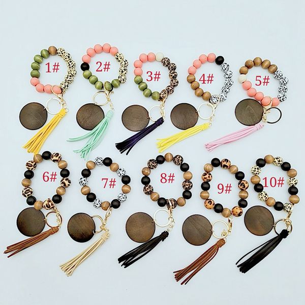 10 styles wooden bracelet keychain with tassels keys diy wood fiber pandent woodwooden bead bangle key decorate fashion lla683, Silver
10 styles wooden bracelet keychain with tassels keys diy wood fiber pandent woodwooden bead bangle key decorate fashion lla683, Silver
