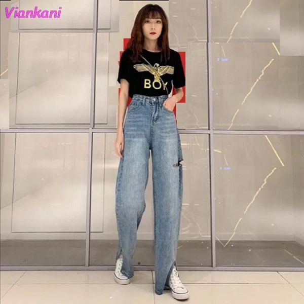 women's jeans ripped for women baggy straight high waisted 2021 vintage streetwear pants loose wide leg trousers, Blue
women's jeans ripped for women baggy straight high waisted 2021 vintage streetwear pants loose wide leg trousers, Blue