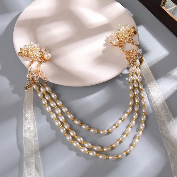 hair clips & barrettes pearl tassel hairpin handmade chinese style classical clip with ribbon decor accessory for women girls jl, Golden;silver
hair clips & barrettes pearl tassel hairpin handmade chinese style classical clip with ribbon decor accessory for women girls jl, Golden;silver