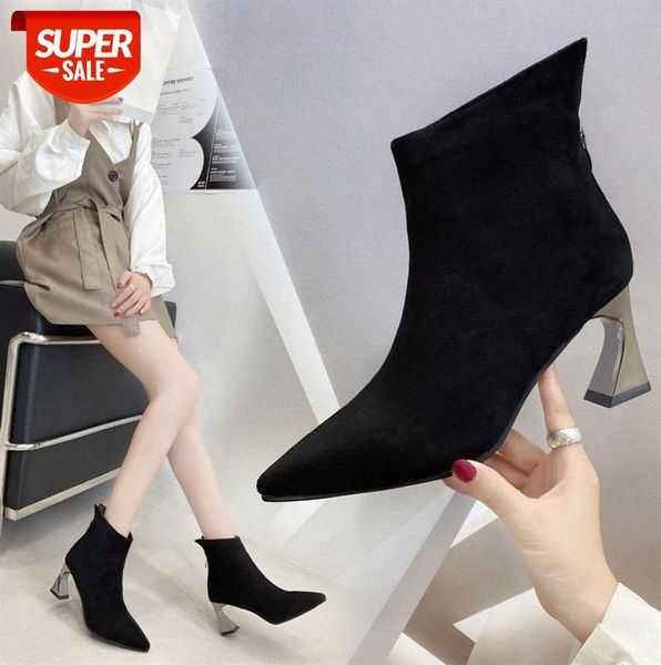 european and american fashion short boots women special-shaped high heels pointed suede nude martin women's shoes #sb36, Black
european and american fashion short boots women special-shaped high heels pointed suede nude martin women's shoes #sb36, Black