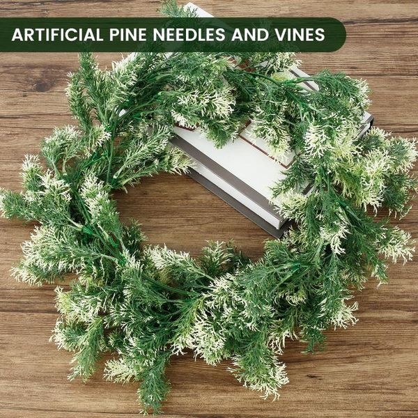decorative flowers & wreaths 2pcs 6ft artificial pine needle rattan garland green plastic plant wall hanging leaves vine for wedding party h
decorative flowers & wreaths 2pcs 6ft artificial pine needle rattan garland green plastic plant wall hanging leaves vine for wedding party h