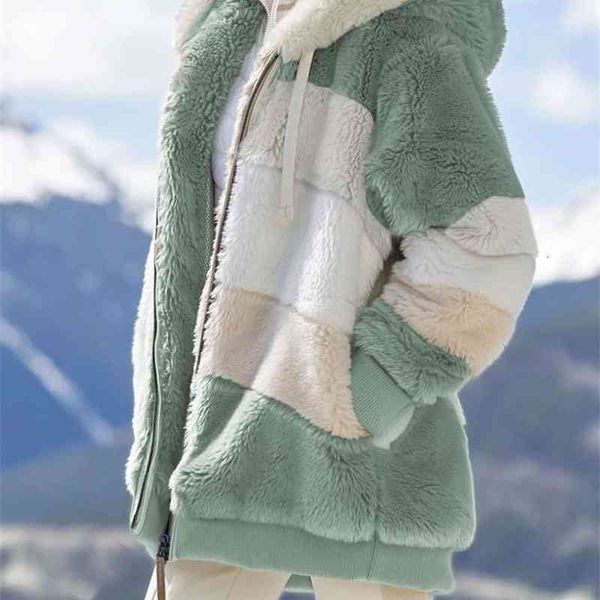 women's jackets coats autumn and winter loose plush multicolor hooded for women 1dn2, Black;brown
women's jackets coats autumn and winter loose plush multicolor hooded for women 1dn2, Black;brown