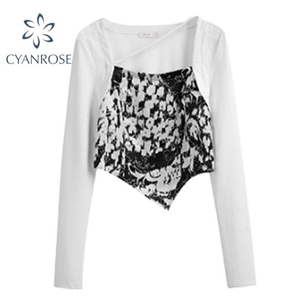 summer women's splicing long sleeve t shirt fashion streetwear square collar buliding print casual female crop 210430, White
summer women's splicing long sleeve t shirt fashion streetwear square collar buliding print casual female crop 210430, White