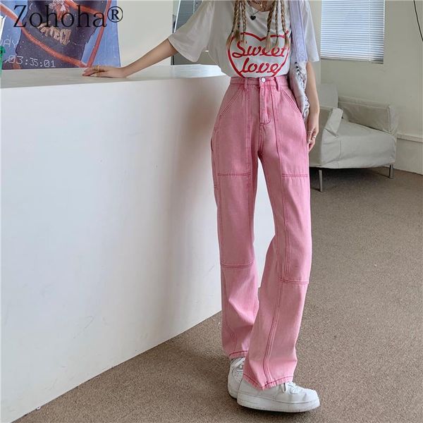 women's jeans zohoha 2021 fashion women high-waisted wide-leg straight-leg pink for, Blue
women's jeans zohoha 2021 fashion women high-waisted wide-leg straight-leg pink for, Blue