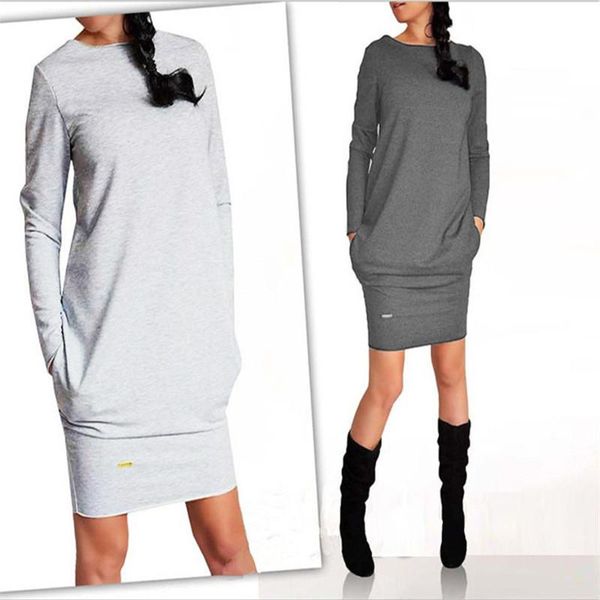 casual dresses spring autumn dress women long sleeve slim ladies solid color bottoming fashion vestidos, Black;gray
casual dresses spring autumn dress women long sleeve slim ladies solid color bottoming fashion vestidos, Black;gray
