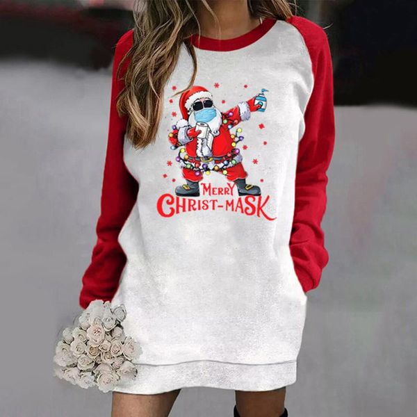 casual dresses christmas santa print woman dress with pocket ladies color block long sleeve sweatshirt vestidos mujer xmas, Black;gray
casual dresses christmas santa print woman dress with pocket ladies color block long sleeve sweatshirt vestidos mujer xmas, Black;gray