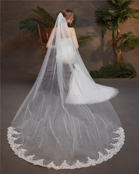 bridal veils 300x150cm cathedral wedding long lace edge veil with comb accessories bride mantilla, Black
bridal veils 300x150cm cathedral wedding long lace edge veil with comb accessories bride mantilla, Black