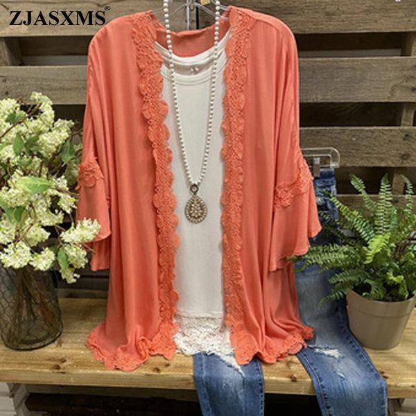 women's jackets autumn fashion solid color laciness ruffled sleeve cardigan spring long mid length coats loose women casual outwear, Black;brown
women's jackets autumn fashion solid color laciness ruffled sleeve cardigan spring long mid length coats loose women casual outwear, Black;brown