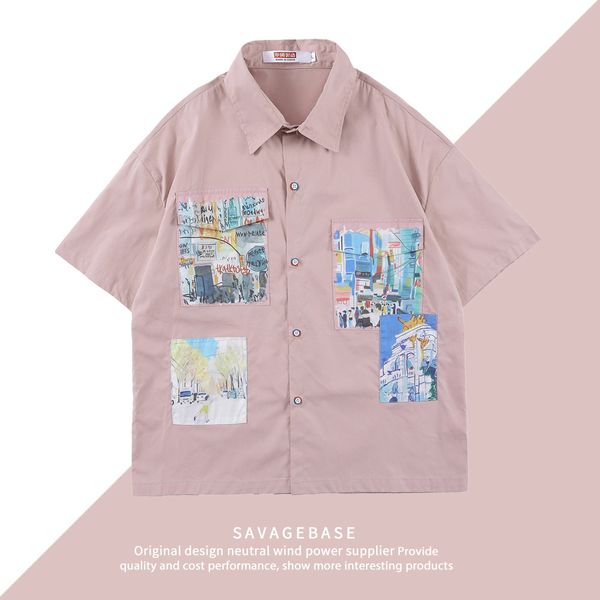 literature and art classic men's 2021 summer new thin pattern printing tooling pocket shirt men's short sleeve coat, White;black
literature and art classic men's 2021 summer new thin pattern printing tooling pocket shirt men's short sleeve coat, White;black